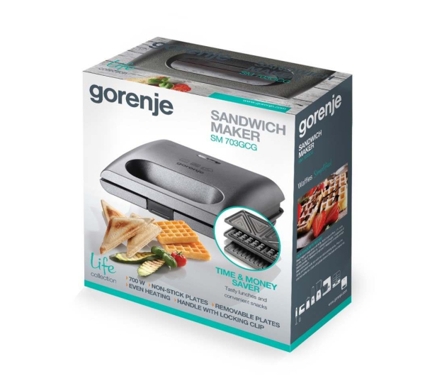 Gorenje Opiekacz 3w1 SM703GCG - 1260578 - zdjęcie 5